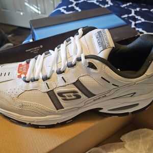 Mens Skechers Sport White/Charcoal 13 Wide (New in box)